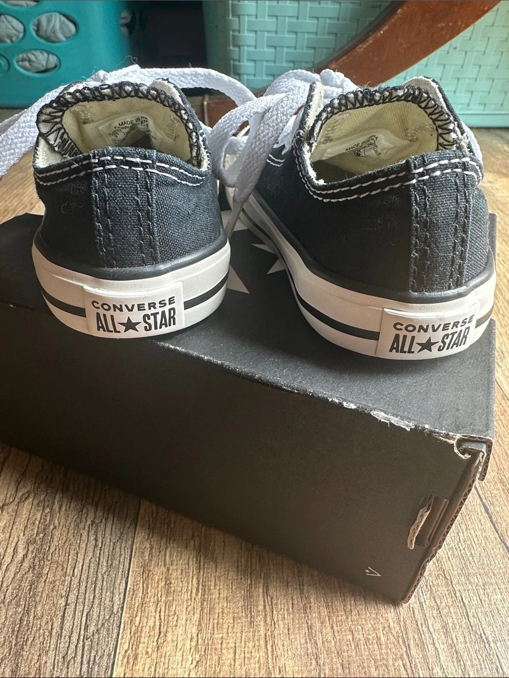 Converse Kids Black & White Low Top Sneakers